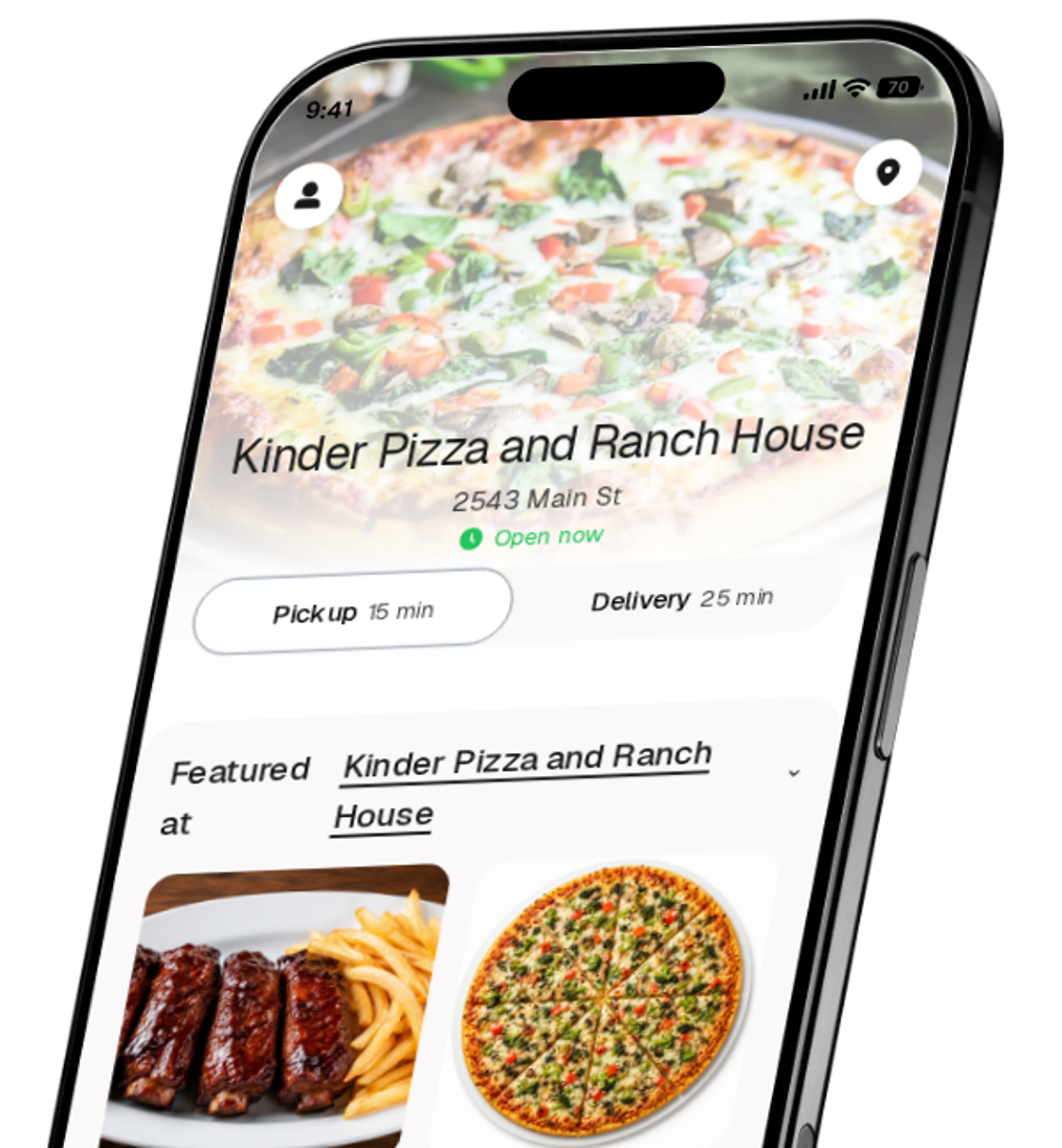 Kinder Pizza and Ranch House app preview