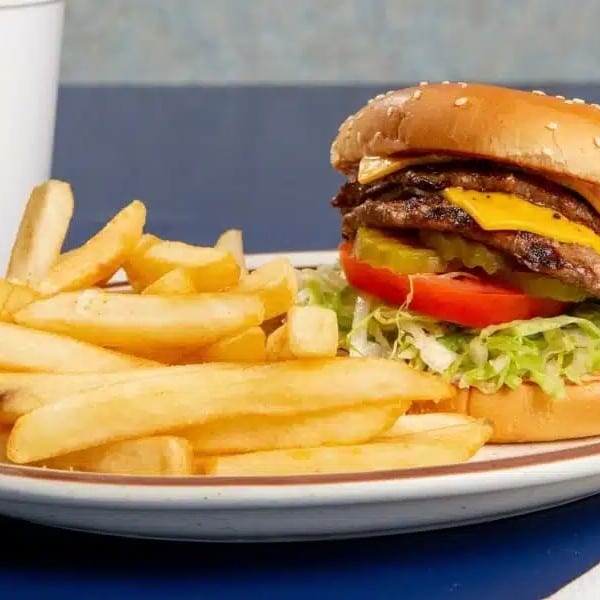 Cheeseburger with French Fries.