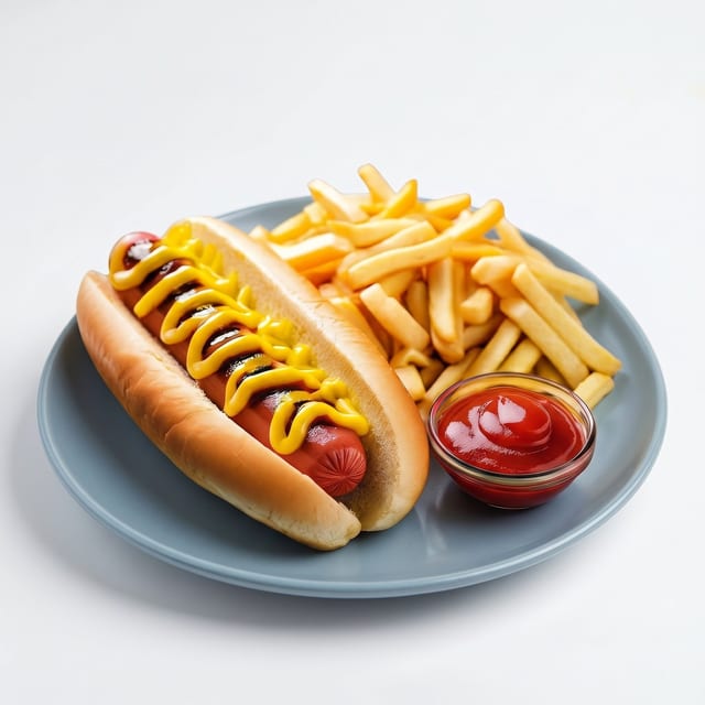 Hot Dog Chili Cheese with French Fries.