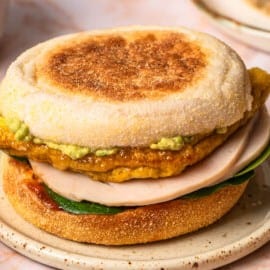 Turkey, Egg & Cheese Sandwich.