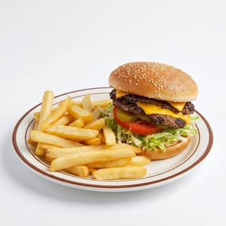 Cheeseburger with French Fries