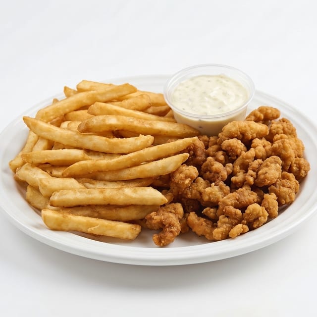 Fried Clams with French Fries.