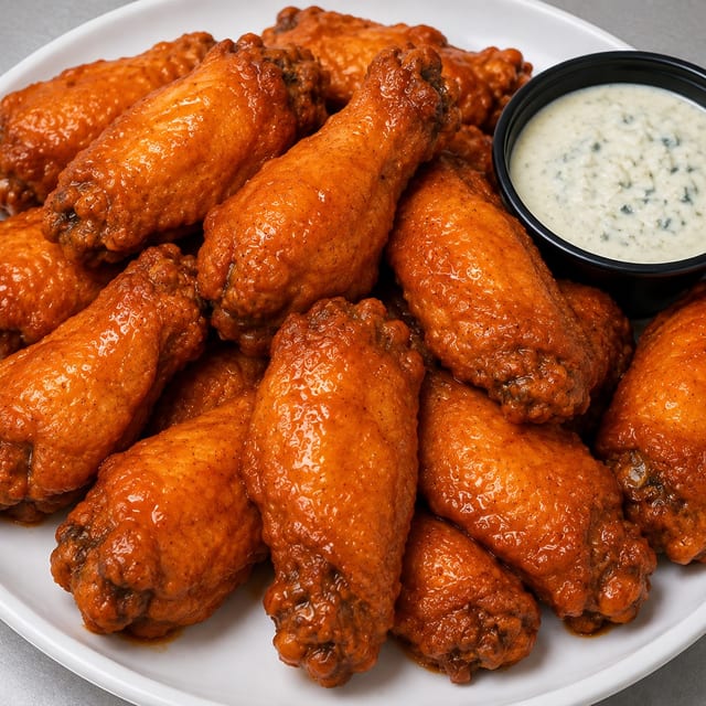 14 pieces Buffalo wings.