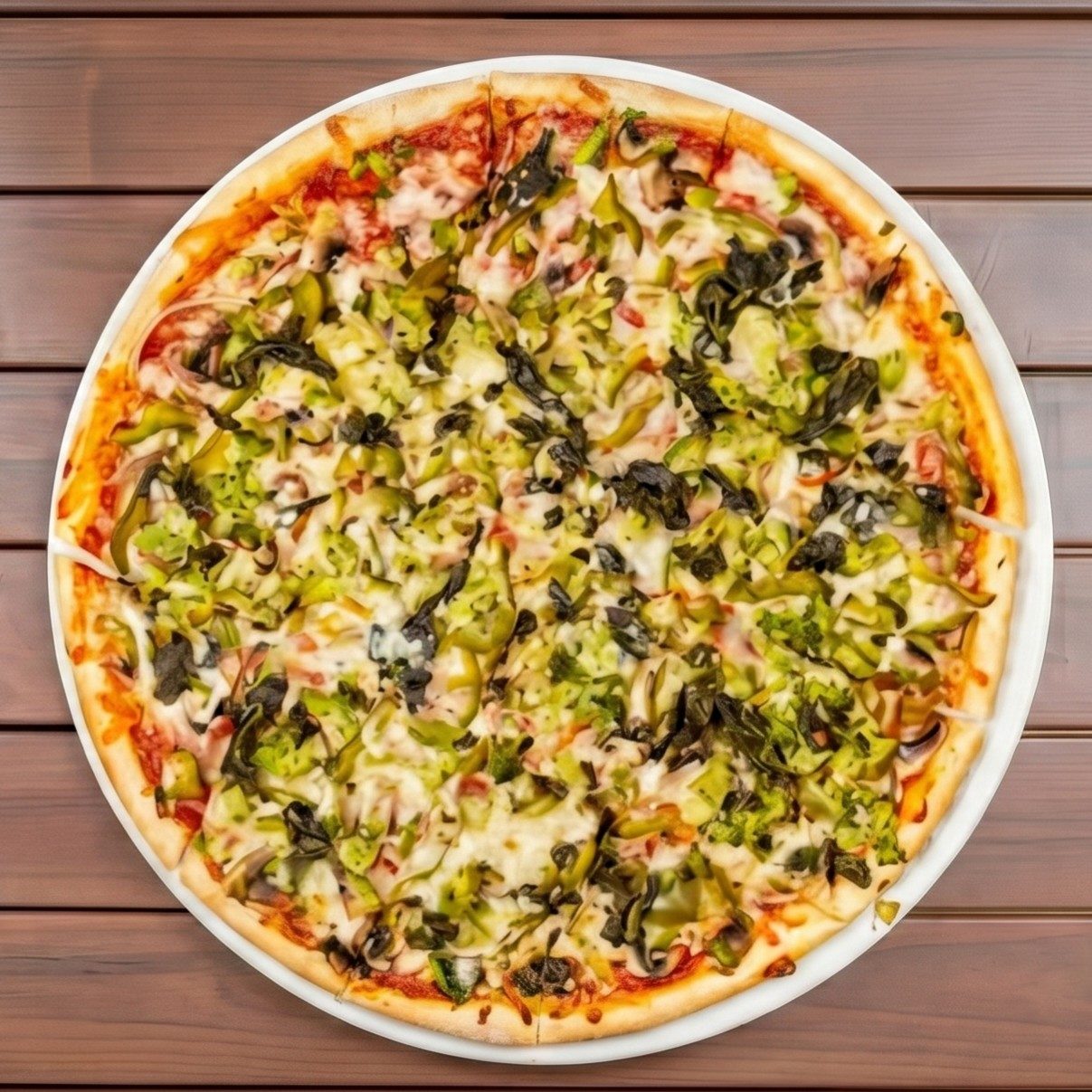 Large Vegetable  Pizza.