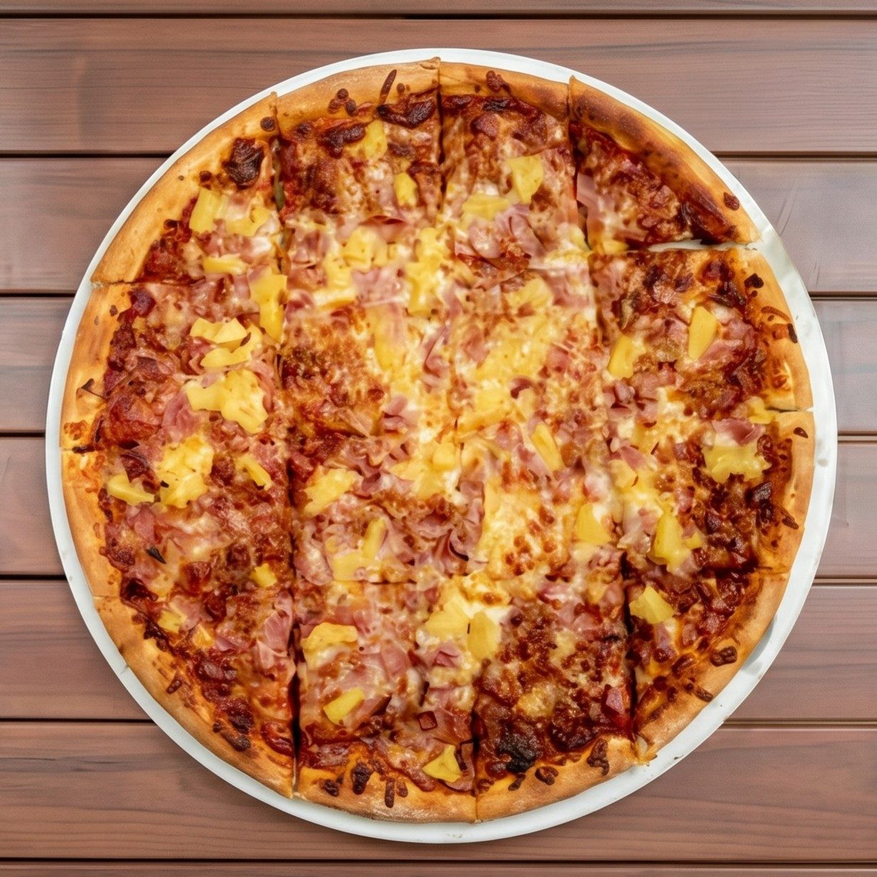 Large Hawaiian Pizza.
