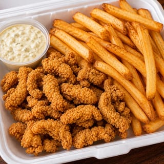 Fried Clams with French Fries