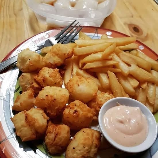10 pc. Scallops & French Fries.